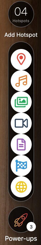 The Add Hotspot toolbar on the right side of the editor